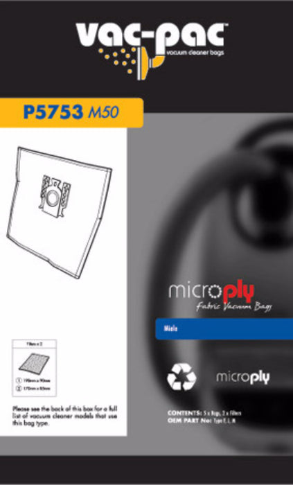 M50 MICROPLY VACUUM CLEANER BAG P5753
