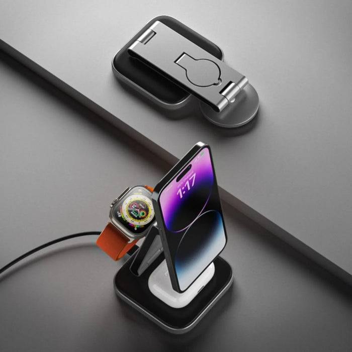 Satechi 3-in-1 Foldable Qi2 Wireless Charging Stand - LX2001 - Homewares, Outdoor, Phone Accessories, Cases, Speakers, Headphones + More -