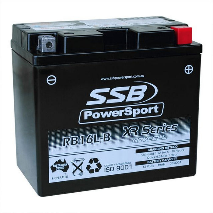 Motorcycle motorbike battery (YB16L-B) AGM 12V 19AH 385CCA BY SSB