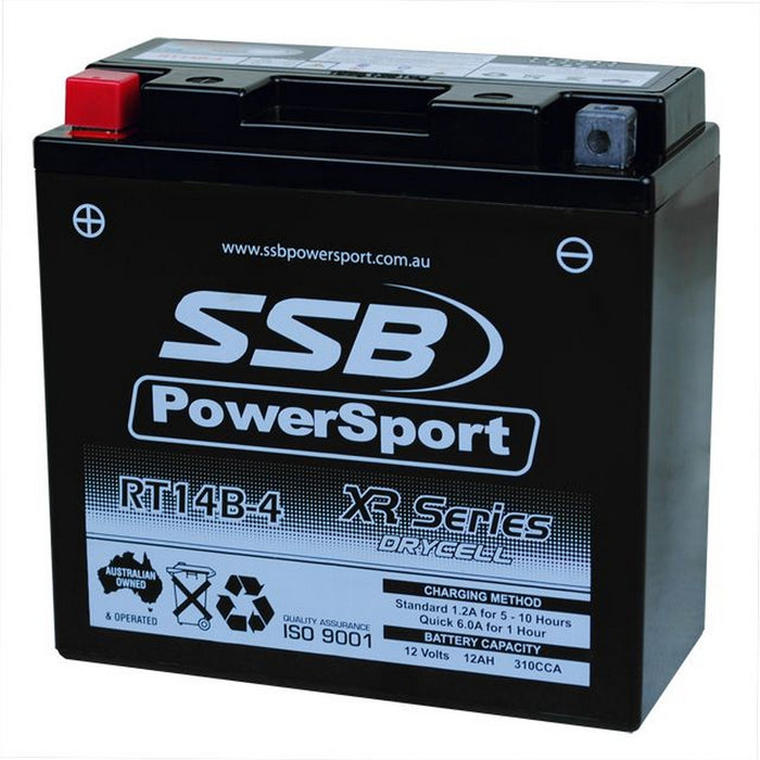 Motorcycle motorbike battery (YT14B-4) AGM 12V 1.2AH 310CCA BY SSB