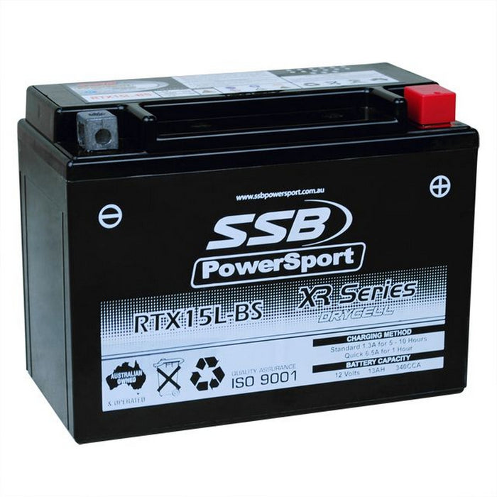 Motorcycle motorbike battery (YTX15L-BS) AGM 12V 13AH 340CCA BY SSB