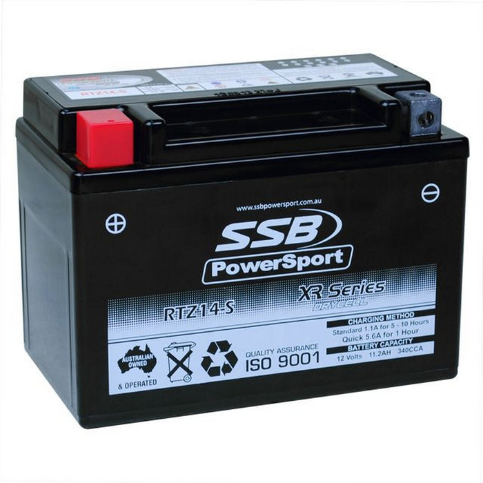 Motorcycle motorbike battery (YTZ14-S) AGM 12V 11.2AH 340CCA SSB