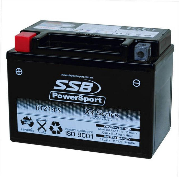 Motorcycle motorbike battery (YTZ14-S) AGM 12V 11.2AH 340CCA SSB