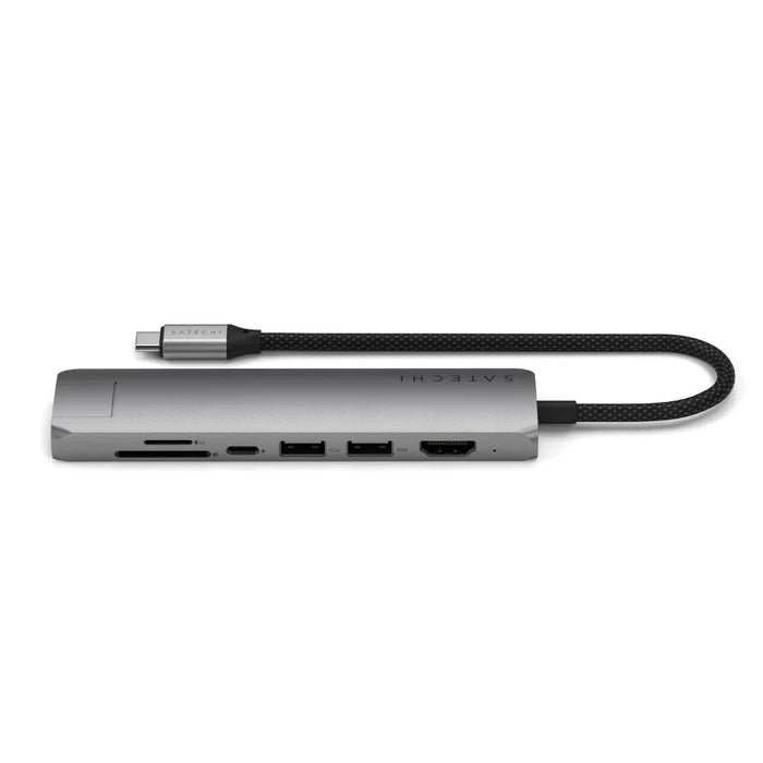 Satechi 7-in-1 USB-C Slim Multiport Adapter (Space Grey) - LX2001 - Homewares, Outdoor, Phone Accessories, Cases, Speakers, Headphones + More -