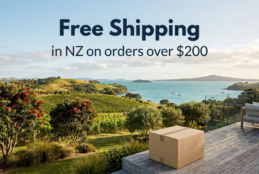 Waiheke promotion with theme-matched typography