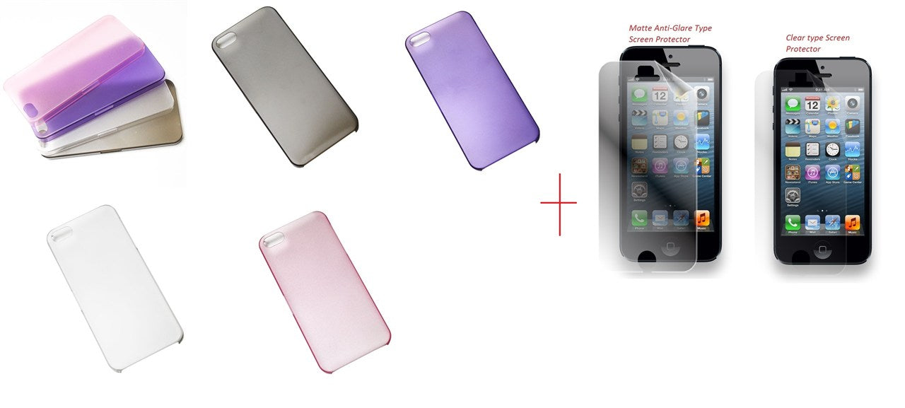 Apple iPhone 5 Super Slim Matte Case + Screen Protector