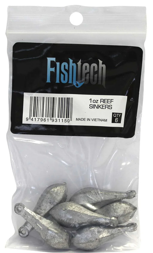 Fishtech Reef Sinkers 1oz (6 per pack) - LX2001 - Homewares, Outdoor, Phone Accessories, Cases, Speakers, Headphones + More -
