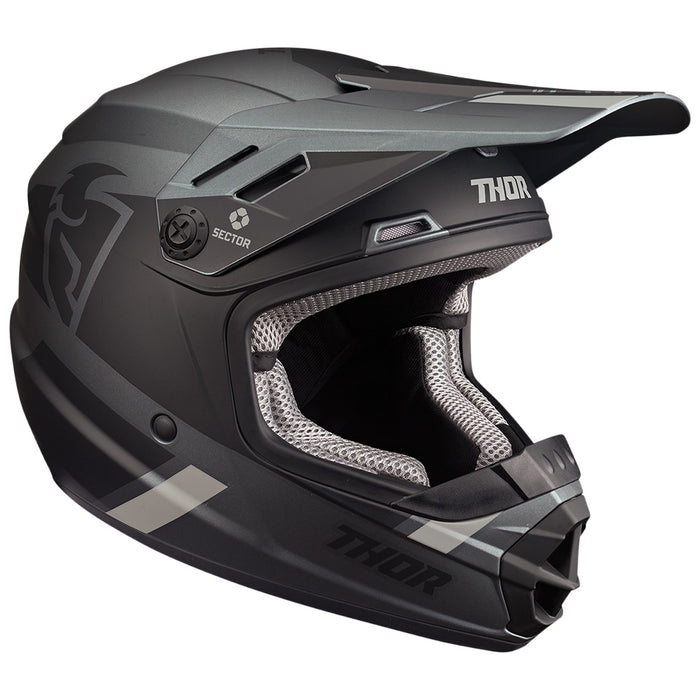 Helmet S24 Thor Mx Sector Split Mips Charcoal Black Youth Small