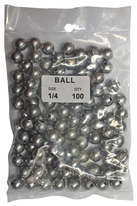 Ball Sinker Bulk Pack 1/4oz (100 per pack)