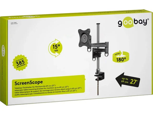 Goobay - Screen Scope Telescopic Table Mounting Bracket S - - LX2001 - Homewares, Outdoor, Phone Accessories, Cases, Speakers, Headphones + More -
