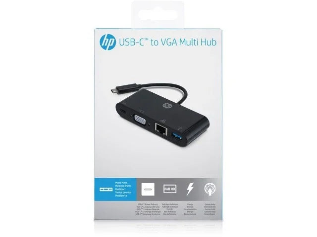 HP USB C to VGA / USB C USB-C / USB A / LAN Hub - LX2001 - Homewares, Outdoor, Phone Accessories, Cases, Speakers, Headphones + More -