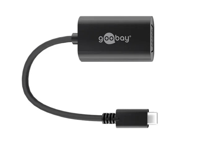 Goobay USB-C VGA adapter black 0.2m - LX2001 - Homewares, Outdoor, Phone Accessories, Cases, Speakers, Headphones + More -