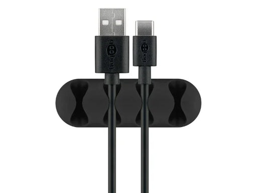 Goobay Cable Management 4 Slots, black - LX2001 - Homewares, Outdoor, Phone Accessories, Cases, Speakers, Headphones + More -
