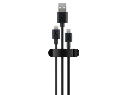 Goobay Cable Management Clip 3 Slots SET 3-pcs, black - LX2001 - Homewares, Outdoor, Phone Accessories, Cases, Speakers, Headphones + More -