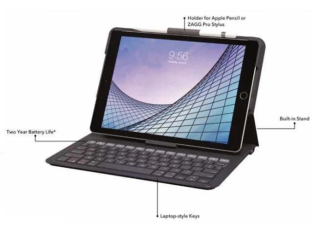 Zagg Folio 2 Apple iPad 10.2 / 10.5 Case Keyboard Folio Case - LX2001 - Homewares, Outdoor, Phone Accessories, Cases, Speakers, Headphones + More -