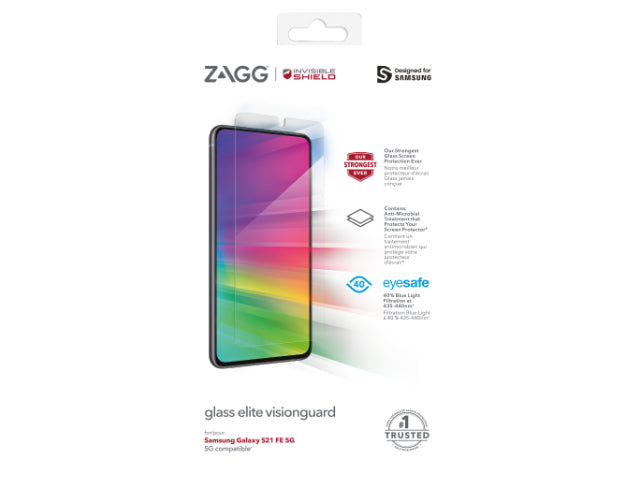 Zagg InvisibleShield Glass Elite VG+ Samsung S21 Fan Edition Screen Protector
