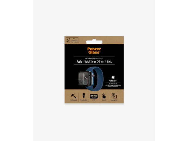 PanzerGlass Screen Protector - Apple watch 7 45mm - Black - LX2001 - Homewares, Outdoor, Phone Accessories, Cases, Speakers, Headphones + More -