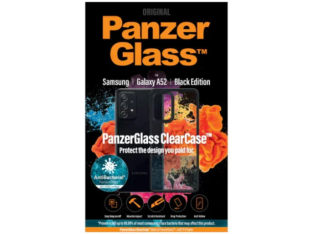 Panzer Clear Case Case for Samsung A52 - Black - LX2001 - Homewares, Outdoor, Phone Accessories, Cases, Speakers, Headphones + More -