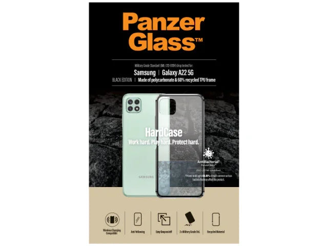PanzerGlass Hard Case Samsung Galaxy A22 5G, Shiny Black AB - LX2001 - Homewares, Outdoor, Phone Accessories, Cases, Speakers, Headphones + More -