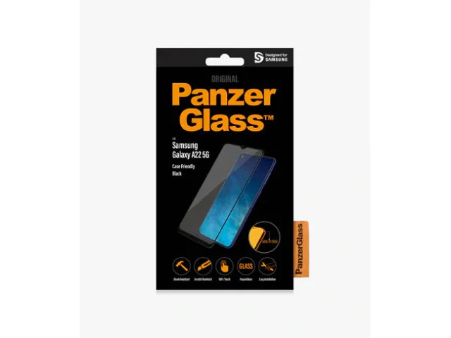 PanzerGlass Galaxy A22 5G Case Friendly - Black - LX2001 - Homewares, Outdoor, Phone Accessories, Cases, Speakers, Headphones + More -