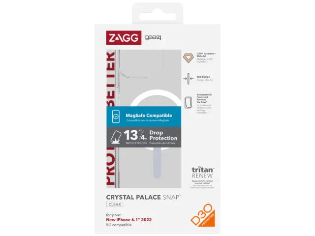 Gear 4 Cyrstal Palace Snap Case Apple iPhone 14 - Clear - LX2001 - Homewares, Outdoor, Phone Accessories, Cases, Speakers, Headphones + More -