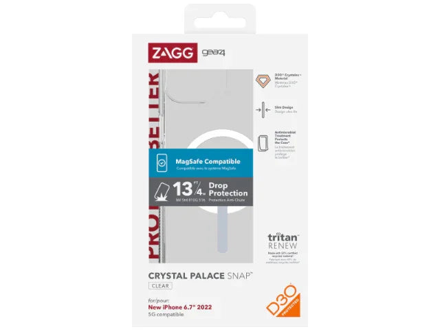 Gear4 Crystal Palace Snap - iPhone 14 Plus - FG Clear - LX2001 - Homewares, Outdoor, Phone Accessories, Cases, Speakers, Headphones + More -