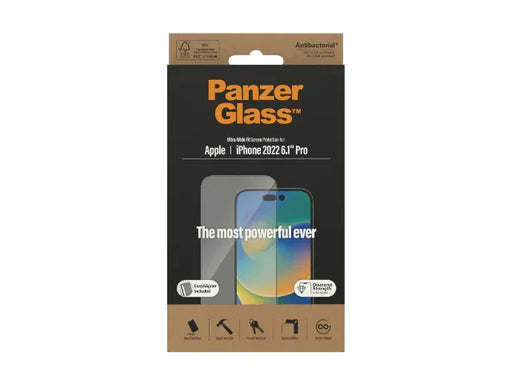 PanzerGlass UltraWide Fit AB w/ Aligner - iPhone 14 Pro Screen Protector - LX2001 - Homewares, Outdoor, Phone Accessories, Cases, Speakers, Headphones + More -