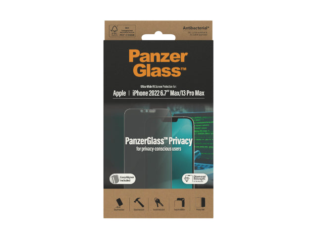 PanzerGlass UltraWide Fit Privcy Screen Protector w/Aligner-iPhone 14 Plus
