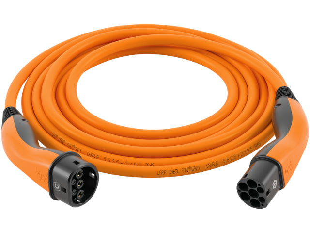 LAPP EV Charge Cable Charger Type 2 (7.4kW-1P-32A) 7m - Orange