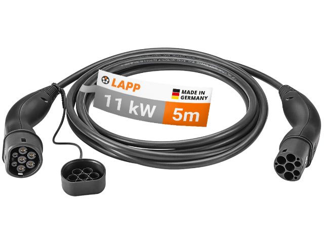 LAPP EV Charge Charger Cable Type 2 (11kW-3P-20A) 5m - Black
