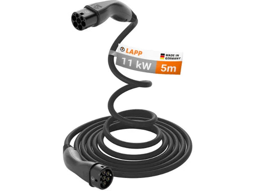 LAPP EV Helix Charge Charger Cable Type 2 (11kW-3P-20A) 5m - Black - LX2001 - Homewares, Outdoor, Phone Accessories, Cases, Speakers, Headphones + More -