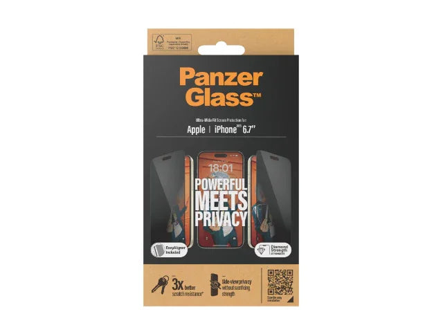 PanzerGlass Privacy Screen Protector iPhone 15 Plus - LX2001 - Homewares, Outdoor, Phone Accessories, Cases, Speakers, Headphones + More -