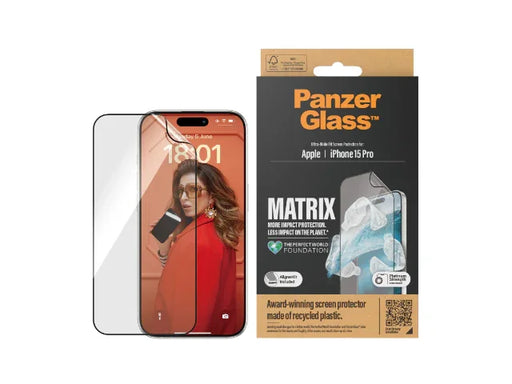 PanzerGlass Matrix Hybrid Glass Screen Protector iPhone 15 Pro - LX2001 - Homewares, Outdoor, Phone Accessories, Cases, Speakers, Headphones + More -
