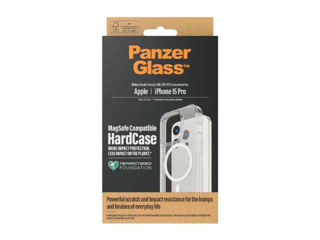 PanzerGlass Hardcase Magsafe Case iPhone 15 Pro Clear - LX2001 - Homewares, Outdoor, Phone Accessories, Cases, Speakers, Headphones + More -