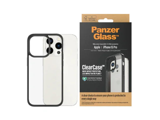 PanzerGlass Clear Case iPhone 15 Pro Black - LX2001 - Homewares, Outdoor, Phone Accessories, Cases, Speakers, Headphones + More -