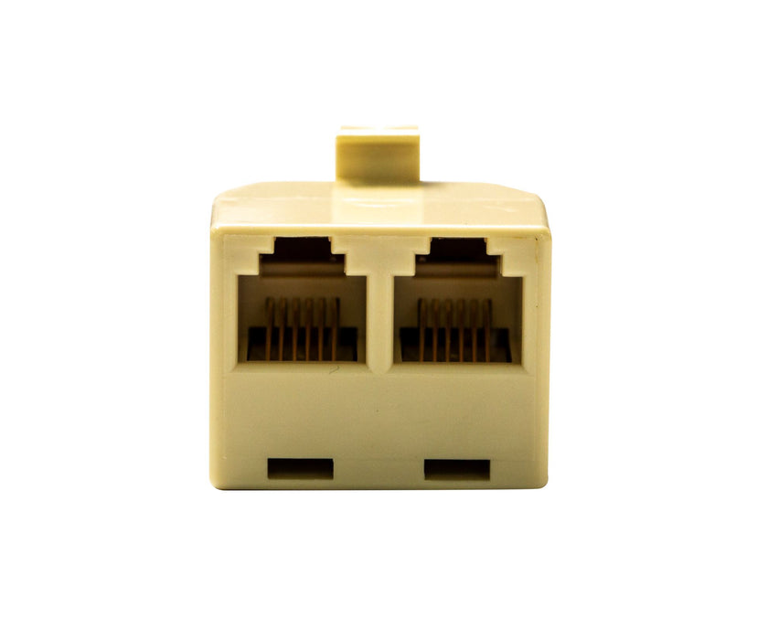 DYNAMIX RJ11 6x Conductor Dual Adaptor (2x Sockets/1x Plug).