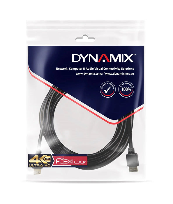 DYNAMIX 7.5m HDMI High Speed 18Gbps Flexi Lock Cable with Ethernet 4K2K@30/60Hz - LX2001 - Homewares, Outdoor, Phone Accessories, Cases, Speakers, Headphones + More -