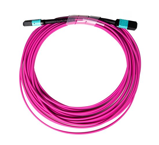 15M OM4 MPO ELITE Trunk Multimode Fibre Cable. POLARITY C Crossed Trunk Cable