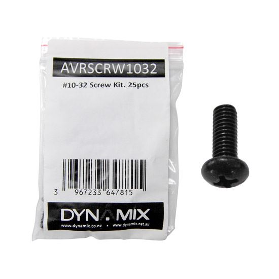 DYNAMIX AV Rack #10-32 screw kits. 25 set/bag
