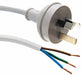 DYNAMIX 3M 3-Pin Plug to Bare End, 3 Core 1mm Cable, White Colour SAA Approved - LX2001 - Homewares, Outdoor, Phone Accessories, Cases, Speakers, Headphones + More -