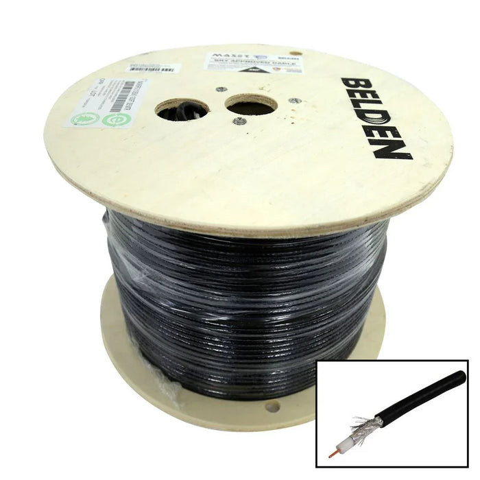 305m Roll RG6 Shielded Cable Black. 75ohm. 18AWG solid Core Foil and braid shiel - LX2001 - Homewares, Outdoor, Phone Accessories, Cases, Speakers, Headphones + More -