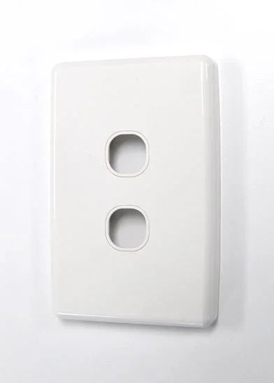 AMDEX Switch Plate ONLY. 2 Gang WPC Series Wall Face Full Cover Plate. (Accepts - LX2001 - Homewares, Outdoor, Phone Accessories, Cases, Speakers, Headphones + More -