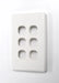 AMDEX Switch Plate ONLY. 6 Gang WPC Series Wall Face Full Cover Plate. (Accepts - LX2001 - Homewares, Outdoor, Phone Accessories, Cases, Speakers, Headphones + More -
