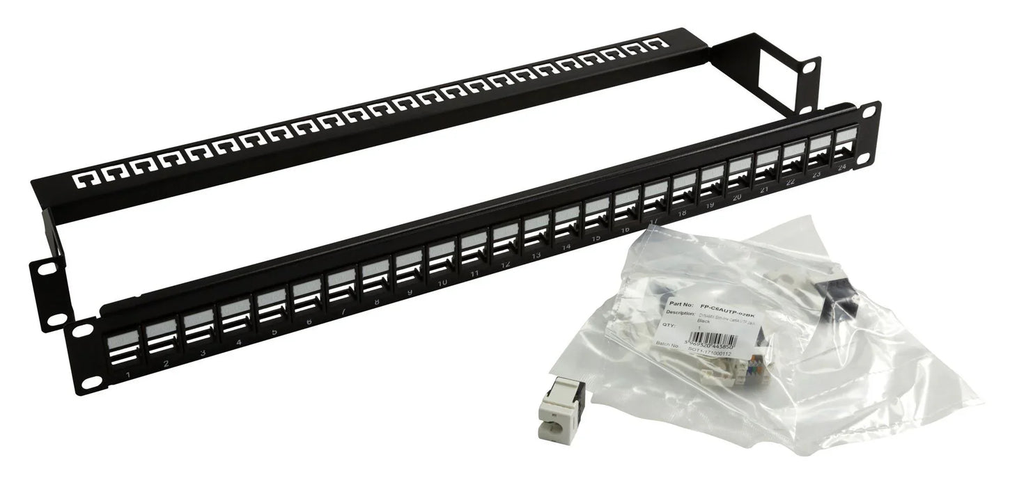 DYNAMIX Cat6A 180 Unshielded Keystone patch panel, 24 Port with cable managemen - LX2001 - Homewares, Outdoor, Phone Accessories, Cases, Speakers, Headphones + More -