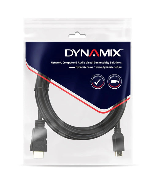 DYNAMIX 5m HDMI to HDMI Mini Cable High-Speed with Ethernet Max Res: 4K@60Hz - LX2001 - Homewares, Outdoor, Phone Accessories, Cases, Speakers, Headphones + More -