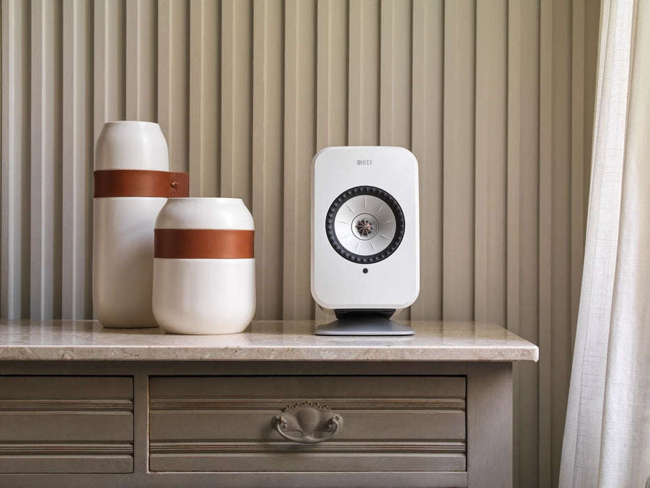 KEF LSX Desk Pad Silver Aluminium Construction 10 Degree Upwards Tilt Colour - S - LX2001 - Homewares, Outdoor, Phone Accessories, Cases, Speakers, Headphones + More -