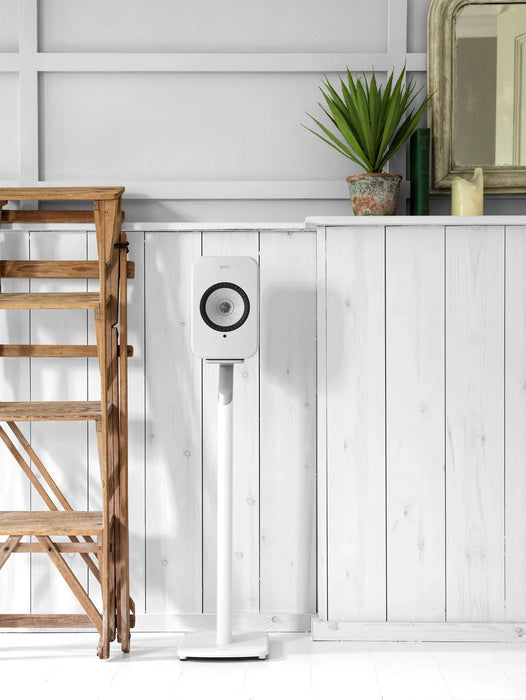 KEF LSX Floor Stand White Aluminium Construction, Fillable Pillar, Adjustable Fe - LX2001 - Homewares, Outdoor, Phone Accessories, Cases, Speakers, Headphones + More -