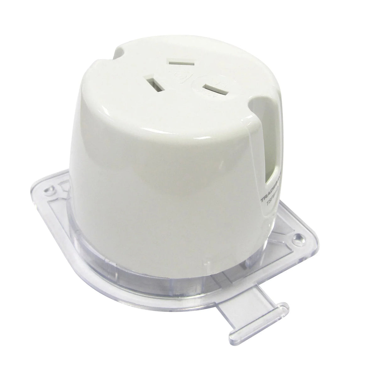 TRADESAVE Single Plug Base Socket. (4 TERMINALS). Bright white. Heat T ...