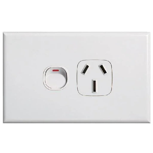 TRADESAVE Slim 10A Single Horizontal Power Point. Removable Cover Moulded in Fla - LX2001 - Homewares, Outdoor, Phone Accessories, Cases, Speakers, Headphones + More -