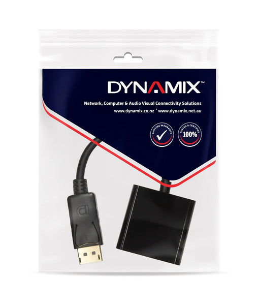 DYNAMIX 0.2m DisplayPort to VGA Female Cable Adapter. Max Res: 1920x1080. - LX2001 - Homewares, Outdoor, Phone Accessories, Cases, Speakers, Headphones + More -